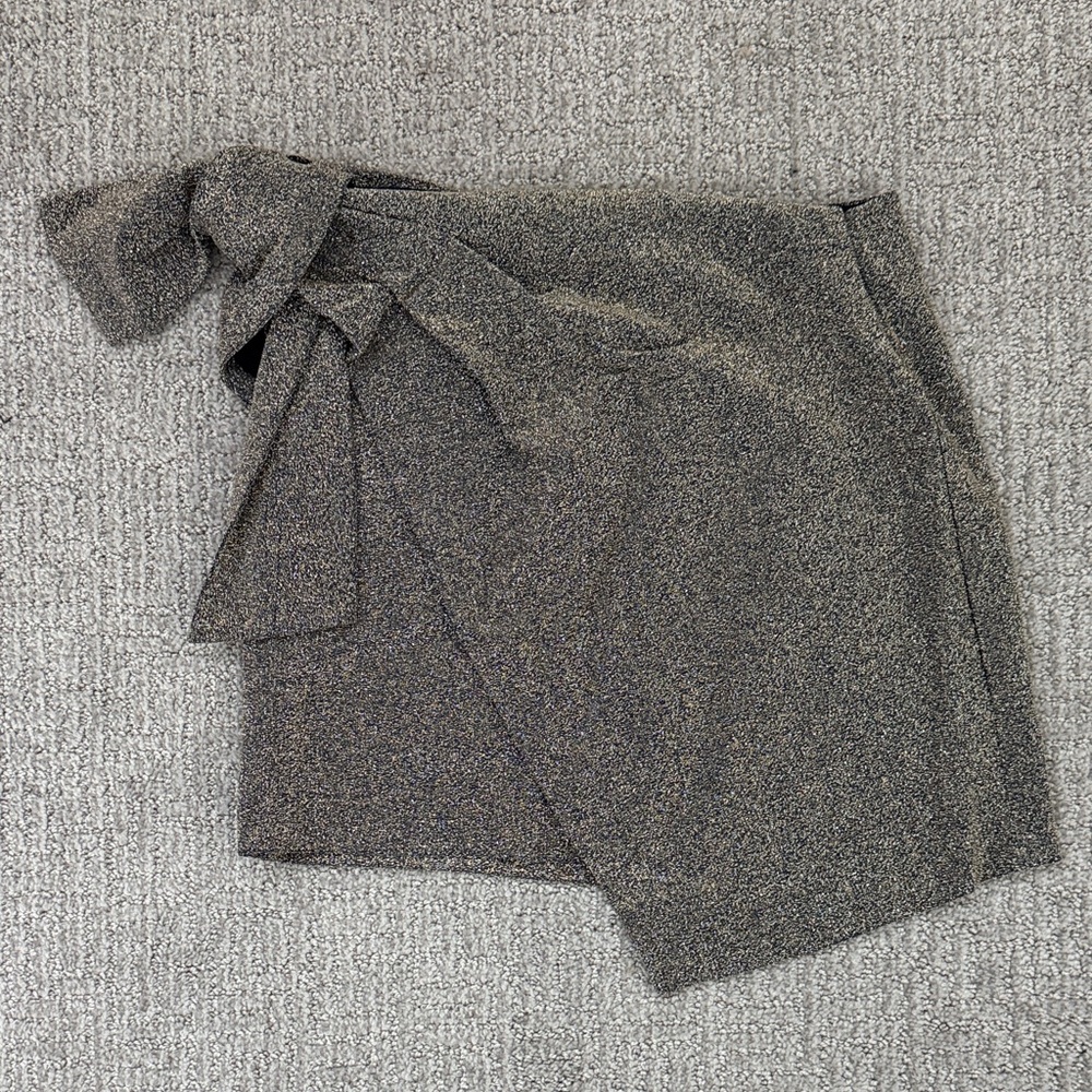Bahia Maria Sparkle Wrap Mini Skirt cover up with Side Tie NWOT